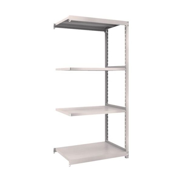 TRUSCO スチールラック M2型軽中量棚 860×880×H1800 4段 連結 ネオグレー M2-6394B NG 1セット(1台)（直送品）