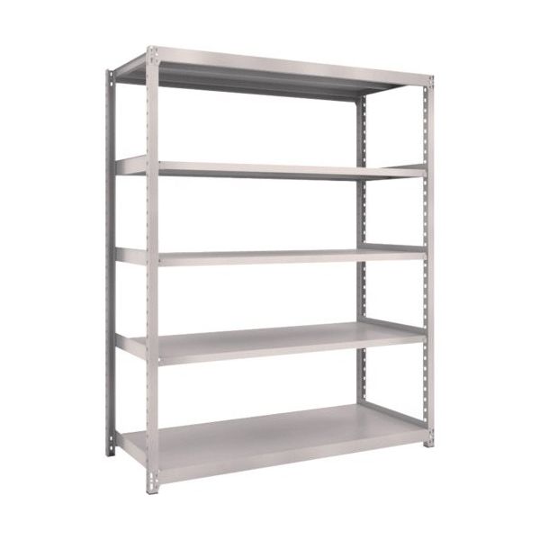 TRUSCO スチールラック M2型軽中量棚 1460×880×H1800 5段 単体 ネオグレー M2-6595 NG 1セット(1台)（直送品）