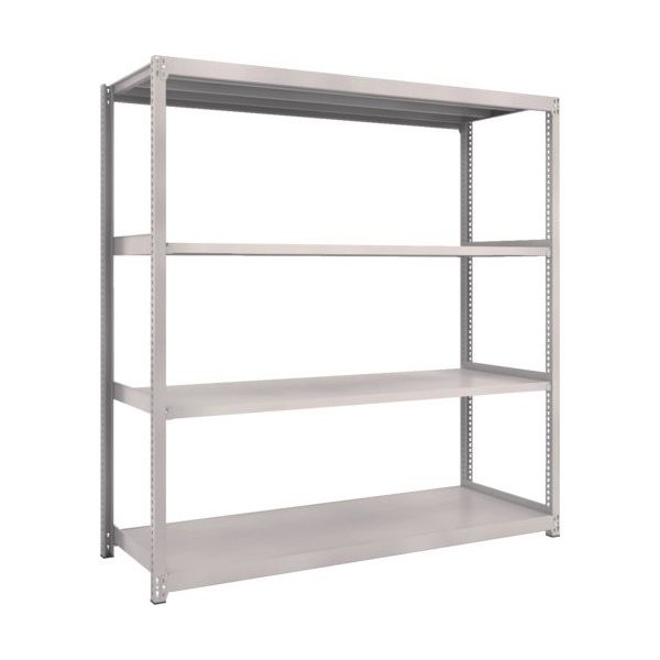 TRUSCO スチールラック M2型軽中量棚 1760×880×H1800 4段 単体 ネオグレー M2-6694 NG 1セット(1台)（直送品）