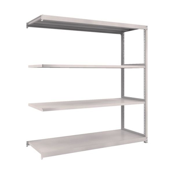 TRUSCO スチールラック M2型軽中量棚 1760×880×H1800 4段 連結 ネオグレー M2-6694B NG 1セット(1台)（直送品）