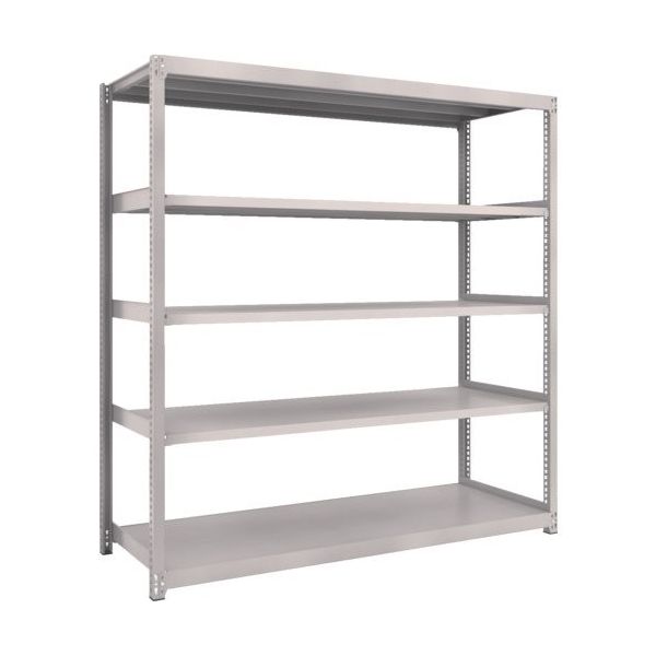 TRUSCO スチールラック M2型軽中量棚 1760×880×H1800 5段 単体 ネオグレー M2-6695 NG 1セット(1台)（直送品）
