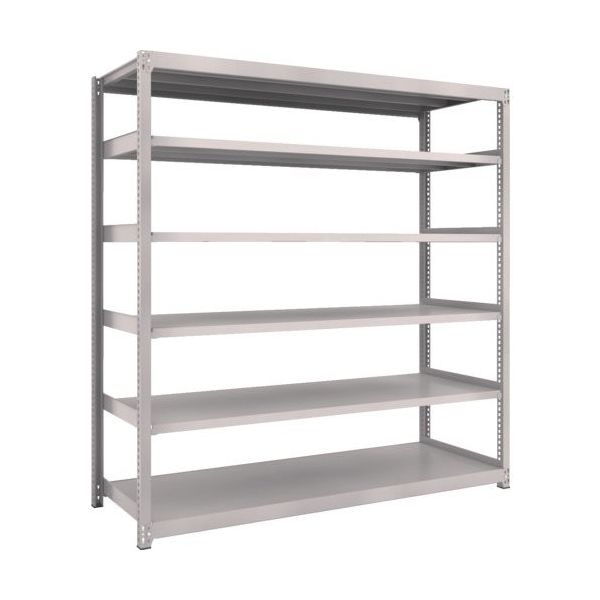 TRUSCO スチールラック M2型軽中量棚 1760×880×H1800 6段 単体 ネオグレー M2-6696 NG 1セット(1台)（直送品）