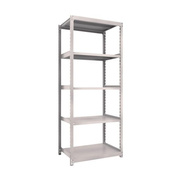 TRUSCO スチールラック M2型軽中量棚 860X880XH2100 5段 単体 ネオグレー M2-7395 NG 1セット(1台)（直送品）