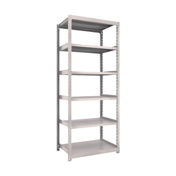 TRUSCO スチールラック M2型軽中量棚 860×880×H2100 6段 単体 ネオグレー M2-7396 NG 1セット(1台)（直送品）