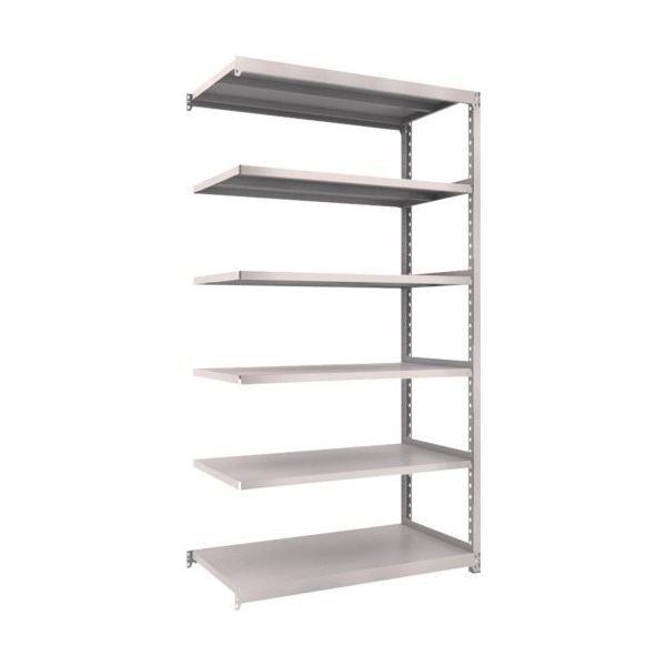 TRUSCO スチールラック M2型軽中量棚 1160×880×H2100 6段 連結 ネオグレー M2-7496B NG 1セット(1台)（直送品）