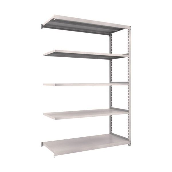 TRUSCO スチールラック M2型軽中量棚 1460X880XH2100 5段 連結 ネオグレー M2-7595B NG 1セット(1台)（直送品）