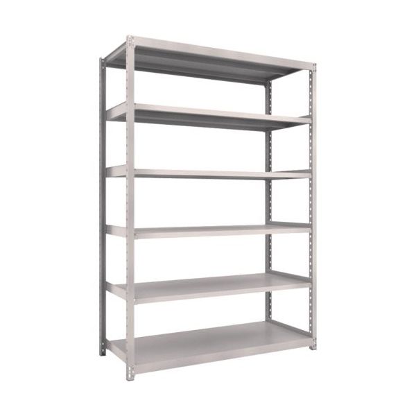 TRUSCO スチールラック M2型軽中量棚 1460×880×H2100 6段 単体 ネオグレー M2-7596 NG 1セット(1台)（直送品）