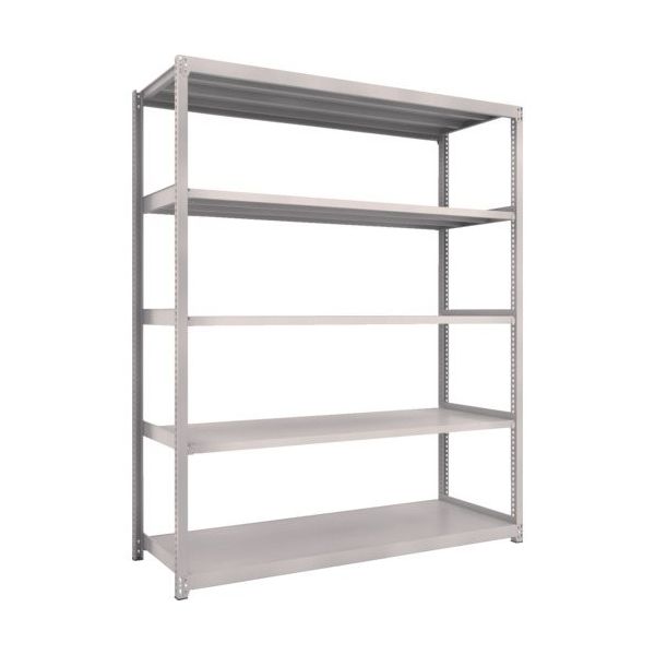 TRUSCO スチールラック M2型軽中量棚 1760X880XH2100 5段 単体 ネオグレー M2-7695 NG 1セット(1台)（直送品）
