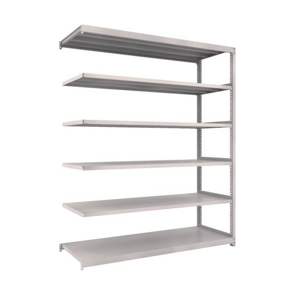 TRUSCO スチールラック M2型軽中量棚 1760×880×H2100 6段 連結 ネオグレー M2-7696B NG 1セット(1台)（直送品）