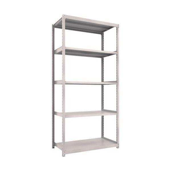 TRUSCO スチールラック M2型軽中量棚 1160X880XH2400 5段 単体 ネオグレー M2-8495 NG 1セット(1台)（直送品）