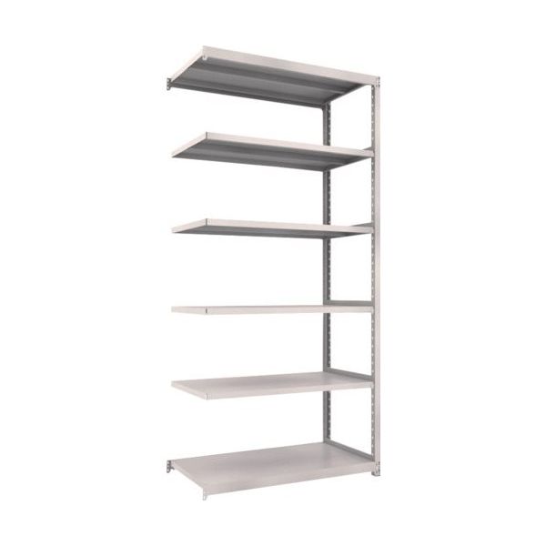 TRUSCO スチールラック M2型軽中量棚 1160×880×H2400 6段 連結 ネオグレー M2-8496B NG 1セット(1台)（直送品）