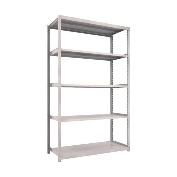 TRUSCO スチールラック M2型軽中量棚 1460X880XH2400 5段 単体 ネオグレー M2-8595 NG 1セット(1台)（直送品）