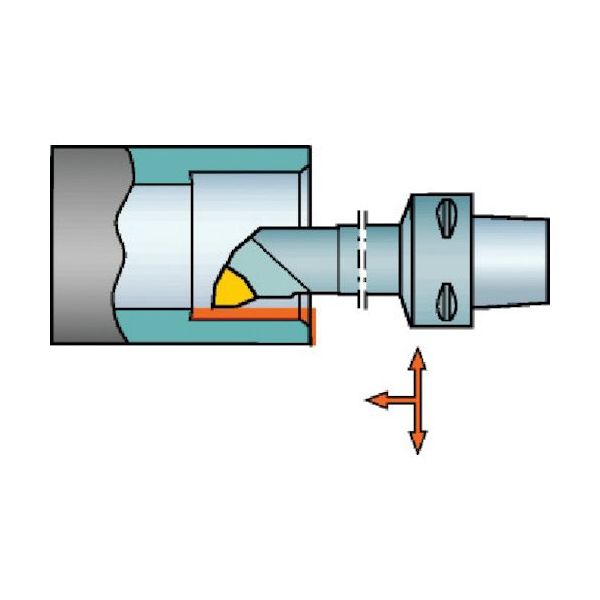 サンドビック SANDVIK コロマントキャプト TーMax P用カッティングヘッド(410) C4-MWLNL-22110-08 1個（直送品）
