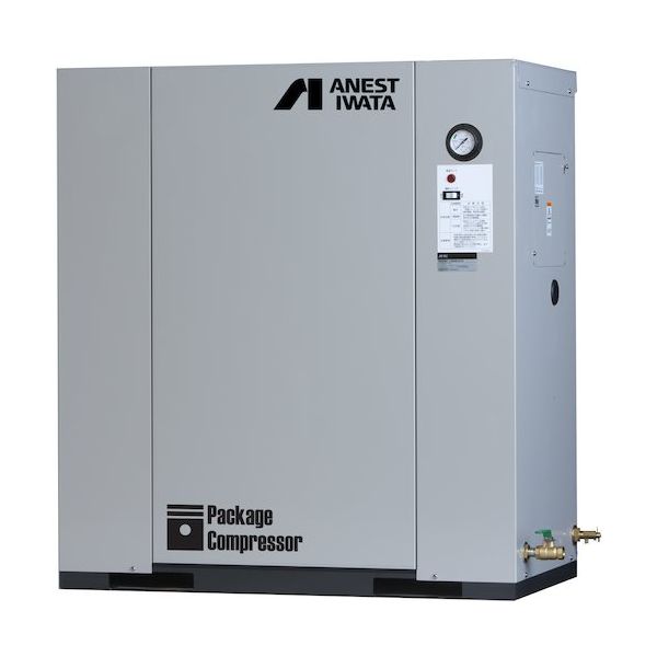 アネスト岩田 給油式レシプロパッケージコンプレッサ 3.7KW 50Hz CLP37EFH-8.5M5 1台 218-0867（直送品）