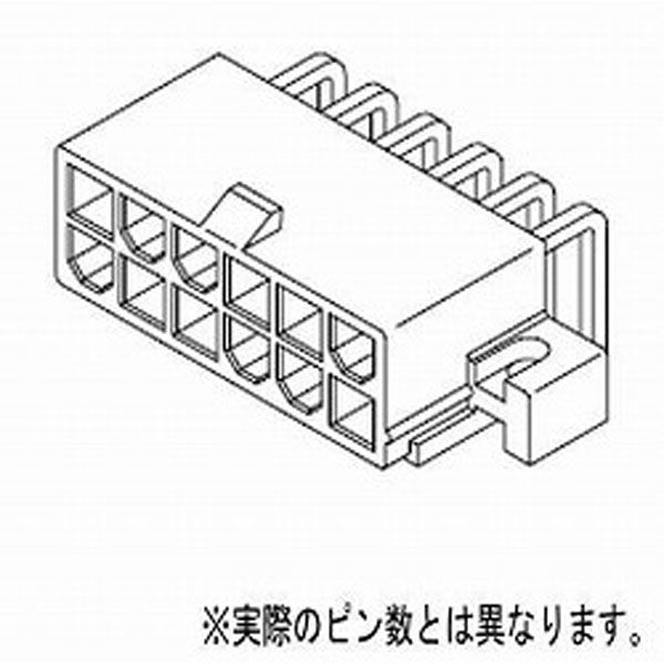 molex 4.2mmピッチニューミニフィットヘッダーライトアングルタイプ8極(2個入) 39291088 1袋(2個入)（直送品）