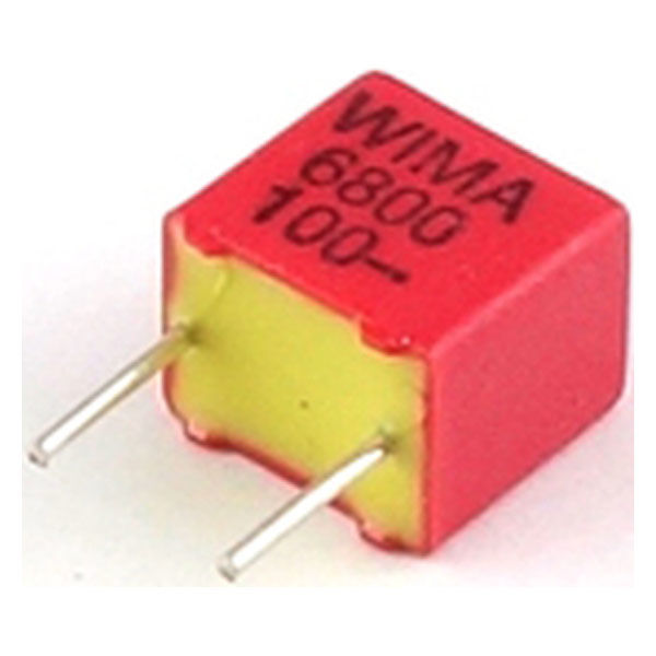 WIMA ポリプロピレンフィルムコンデンサー 100V 680pF ±5% FKP2D006801D00JSSD 1個（直送品）
