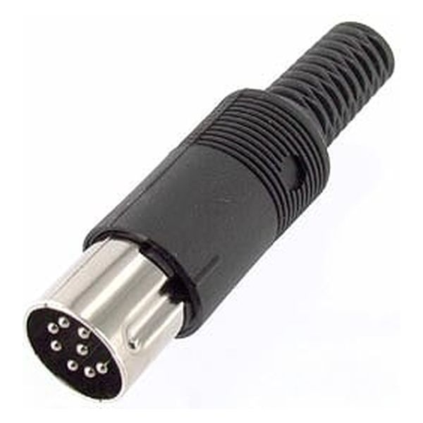 マル信無線電機 DINプラグ 8ピン ケーブル挿入穴φ6 MP-018 1個（直送品）