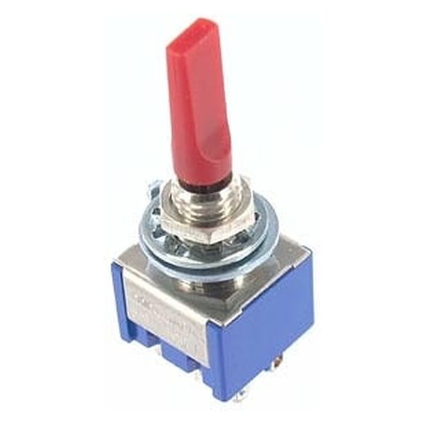 ミヤマ電器 トグルスイッチ 双極 ON-OFF-(ON) MS500IMF-R 1個（直送品）