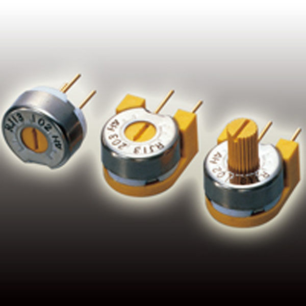 ニデックコンポーネンツ トリマポテンショメータ 1回転型 つまみ付き側面調整 5KΩ RJ-13SR 5K ohm(502) 1個（直送品）