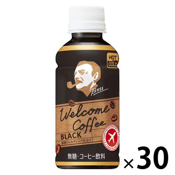 サントリー ボス ウェルカムコーヒー（冷温兼用）無糖 195ml 1箱