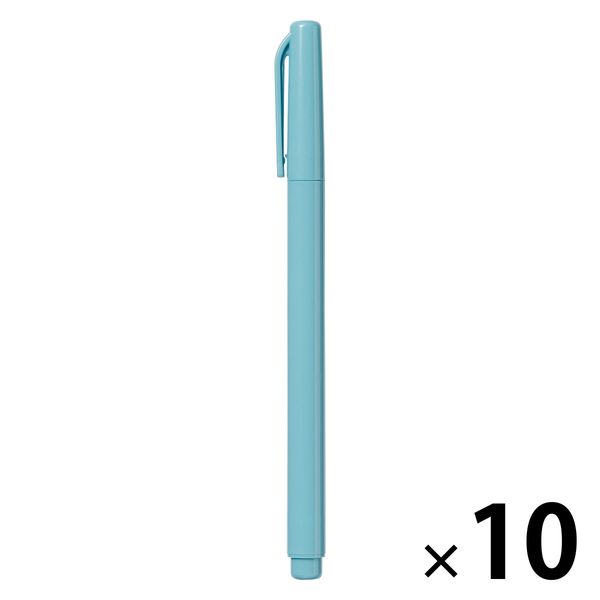 無印良品 水性サインペン 細字 さびあさぎ 1セット（1本×10