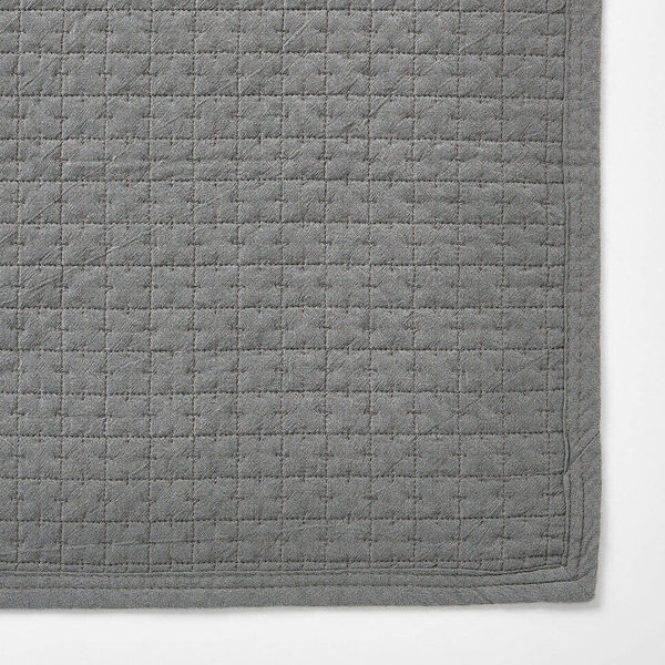 無印良品 キルティングラグ グレー 195x195cm 新品 未使用品 タグ付き 無印良品 洗いざらしの綿キルティングラグ 100×195cm