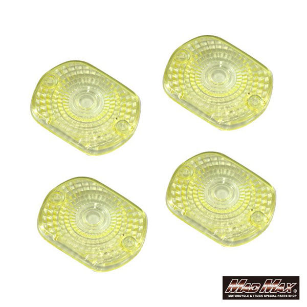 ねずみ カワサキ Z400FX/Z1000MK2タイプ ウインカーレンズ 黄ばみ 4枚