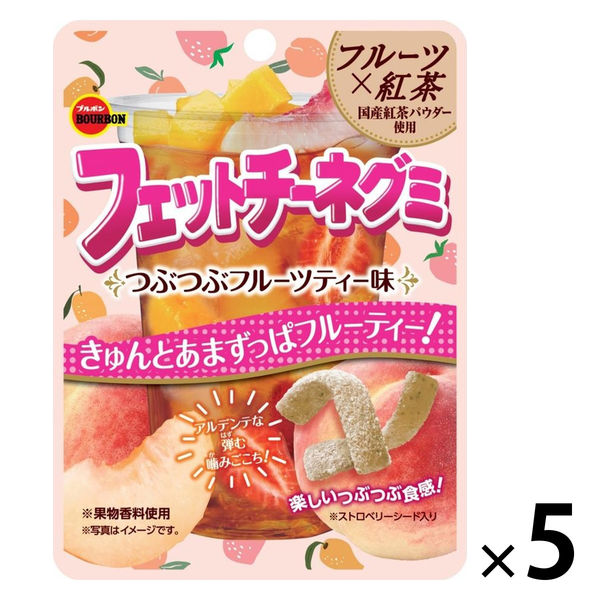 グミ フェットチーネグミ つぶつぶフルーツティー味 47g 5袋