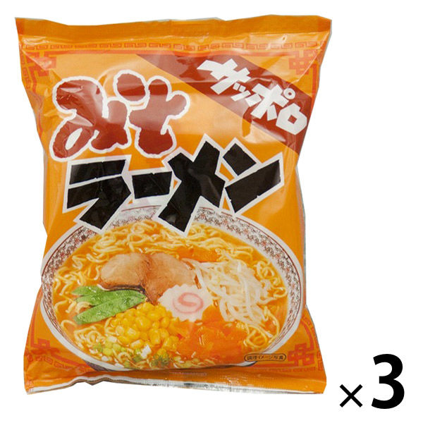 サッポロラーメン みそ 84g 1セット（1袋×3） 麺のスナオシ