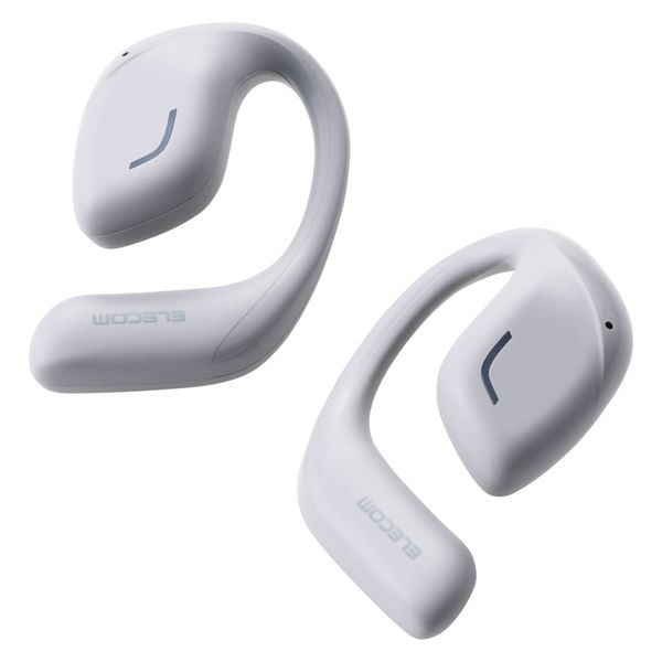 ワイヤレスイヤホン Bluetooth 無線 オープンイヤー 高音質 ウォームグレー LBT-OWS01GY エレコム 1個（直送品）