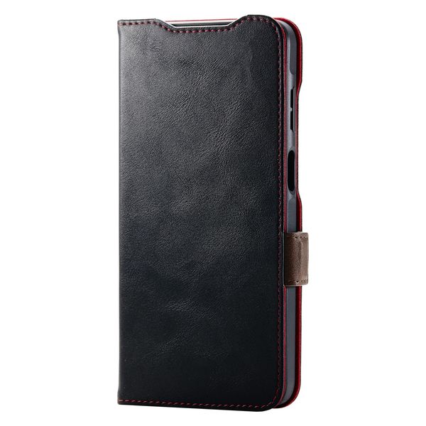 G253 ケース レザー 手帳型 衝撃吸収 ブラック PM-G253PLFYBK エレコム 1個（直送品）