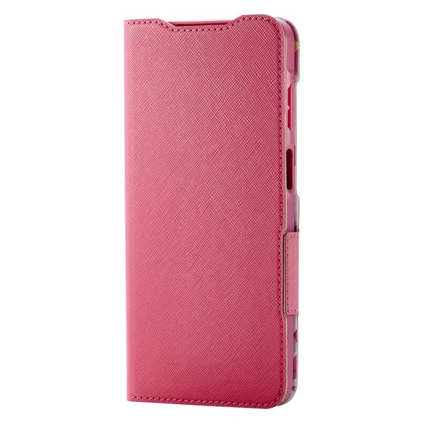 G253 ケース レザー 手帳型 衝撃吸収 超軽量 ディープピンク PM-G253PLFUJPND エレコム 1個（直送品）