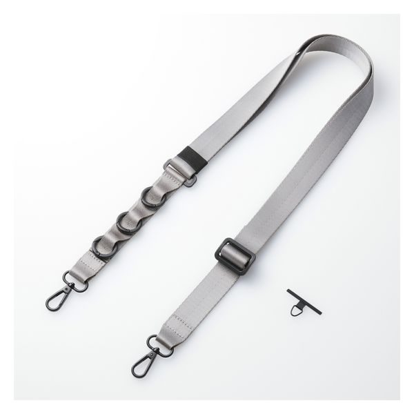 エレコム スマホショルダー ストラップ 97～150cm ループ付 カラビナ P-STSDH1FLPC