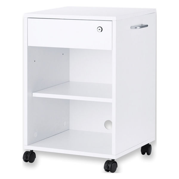 アスカ 木製ワゴン 引き出しつき HWG01W 1台（直送品） - アスクル