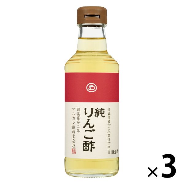 プレミアム純りんご酢 360ml 3本 マルカン酢 青森県産ふじ果汁