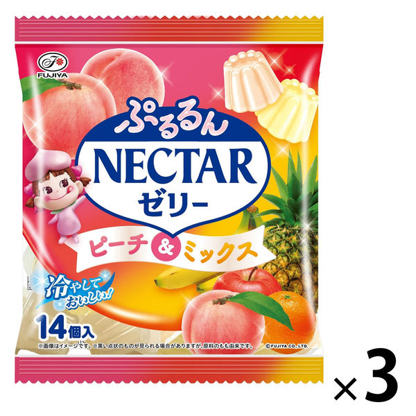 ゼリー 個包装 ネクターゼリー ピーチ＆ミックス 14個入 3袋 不二家  お配り