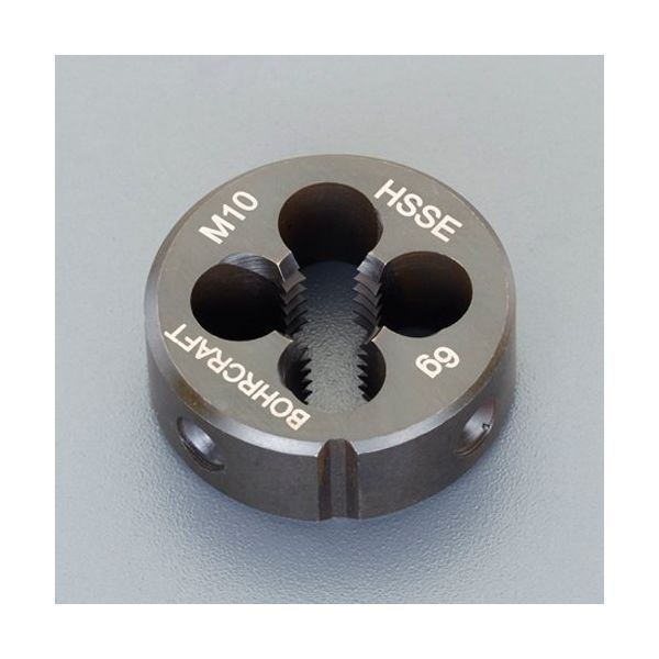 エスコ M10x 1.5/ 30mm 丸ダイス(並目/CoーHSS) EA829JJ-10 1個