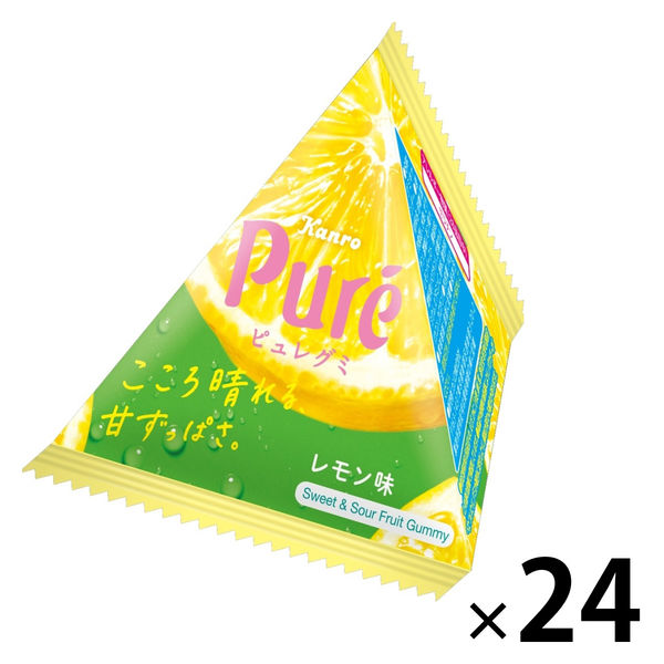 グミ 小袋 小分け 食べきりサイズ ピュレグミ プチ 三角 レモン 13g 24袋 カンロ
