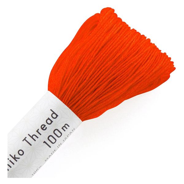 刺し子糸 単色 Sashiko Thread 約100m カラー「朱(しゅ)」 No