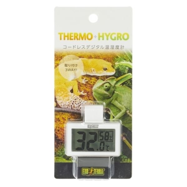 エキゾテラ 爬虫類 コードレス デジタル温湿度計 1個 ジェックス