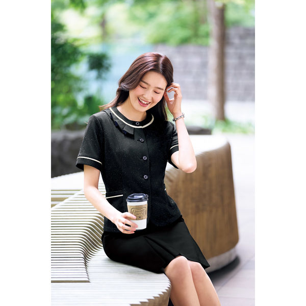 フォーク 女性用 オーバーブラウス FB71515-ネイビー7 FB71515-7