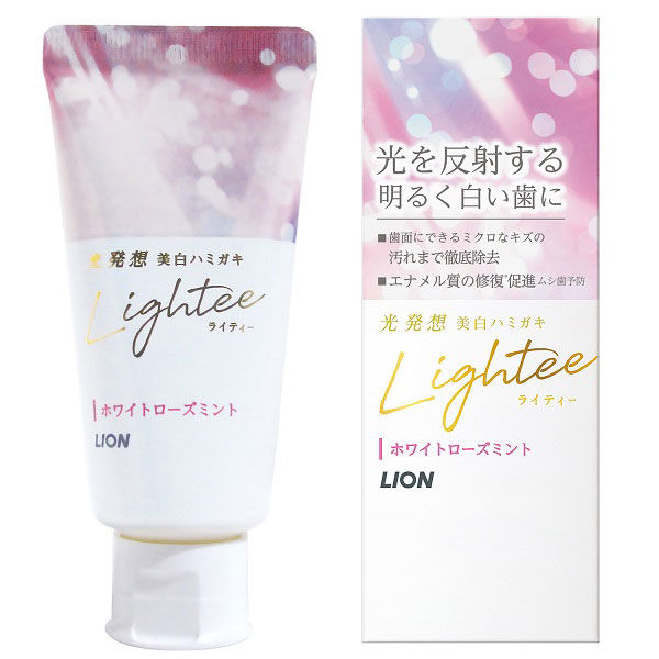 ライオン Lighteeハミガキ ホワイトローズミント 53g 210217 1個(53G)×3（直送品）