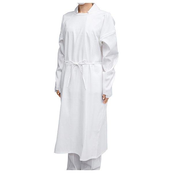 サラヤ サラヤリユースガウン 親指フック式 袖付き 300回再生使用可能 医療病院 50964 1箱(10枚入)（直送品）