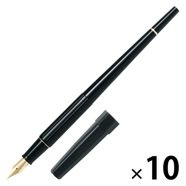 PILOT パイロット 万年筆 SUPER QUALITY デスクペン3本セット パイロット 万年筆 デスクペン 金色仕様 ブラック軸 極細字(EF