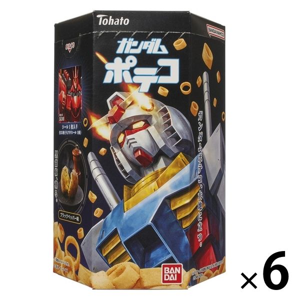 ガンダムポテコ ブラックペッパー味 23g 6袋 東ハト スナック