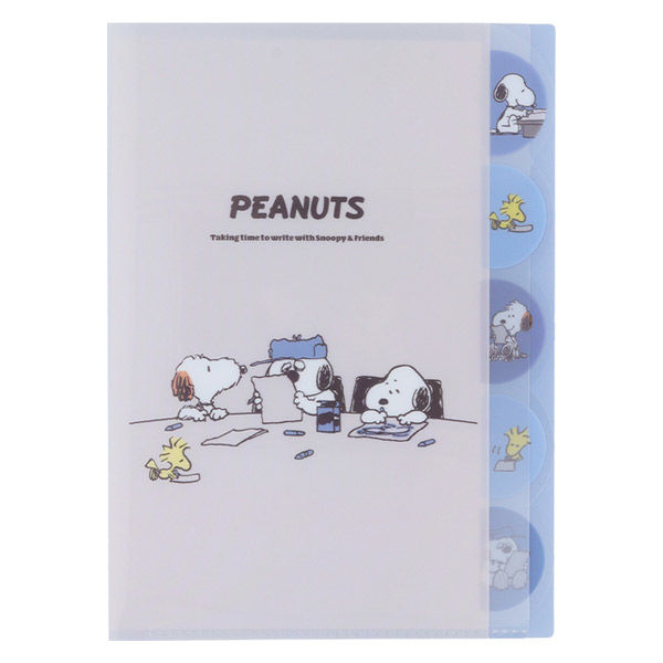 サンスター文具  PEANUTS happiness time ダイカットクリアファイル 5ポケット レター S2173158 1個