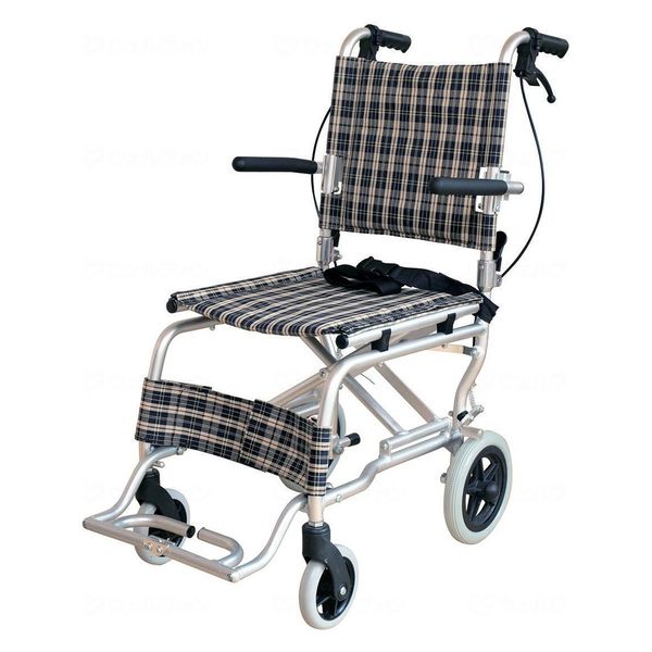 ESP6474【美品】アルミ合金携帯用折りたたみ手動車椅子 ハンド