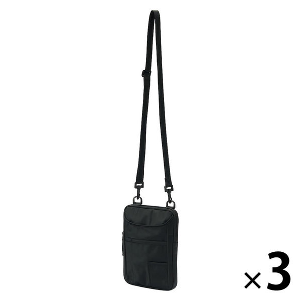 minus ショルダーバッグ 黒 waku ショルダーバッグ 本革 横型 KURO 2way クラッチバッグ L字