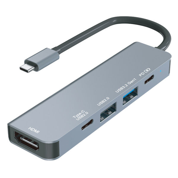 磁気研究所 Type-Cポートから複数の機器を同時接続 Type-C 5in1 USBハブ HD-5IN1HBSV 1個（直送品）