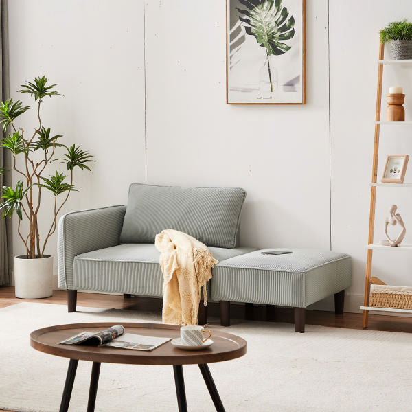 ミントグリーン リクライニング 1人掛け回転ソファ